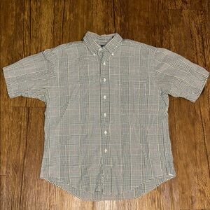 Lands' End Men's Plaid Short Sleeve Shirt
